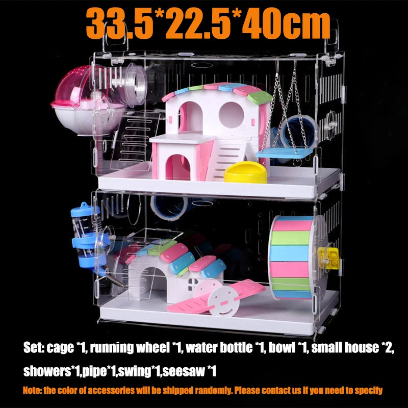 Drawer Type Acrylic Hamster Cage