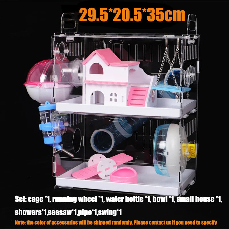 Drawer Type Acrylic Hamster Cage