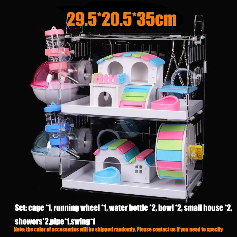 Drawer Type Acrylic Hamster Cage