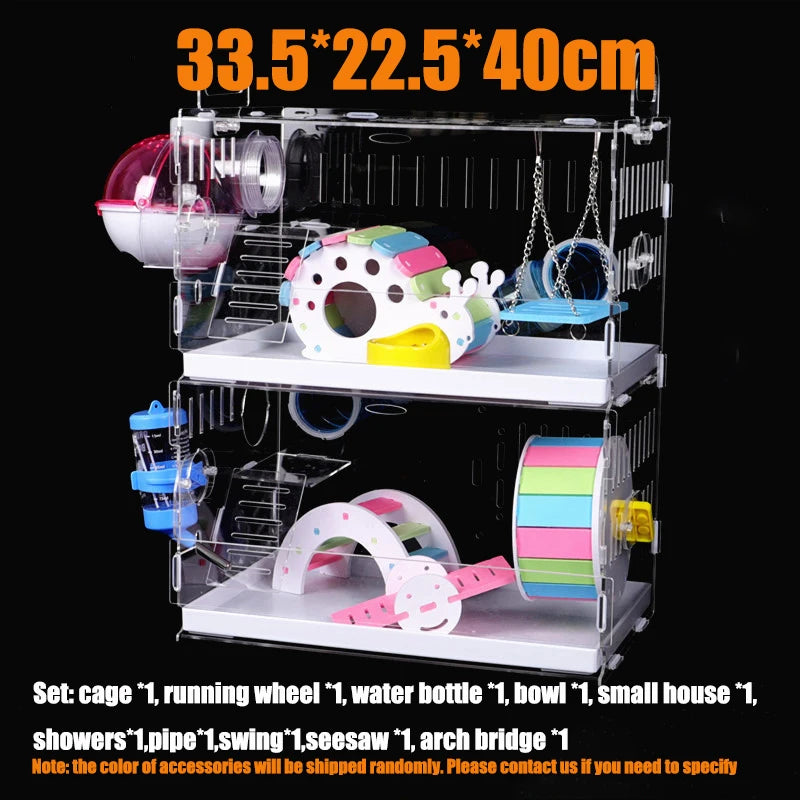 Drawer Type Acrylic Hamster Cage