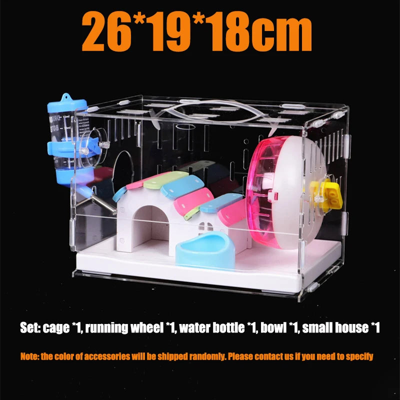 Drawer Type Acrylic Hamster Cage