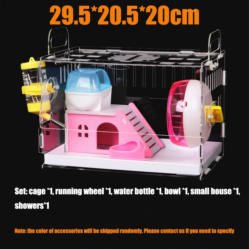 Drawer Type Acrylic Hamster Cage