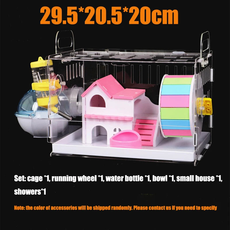Drawer Type Acrylic Hamster Cage