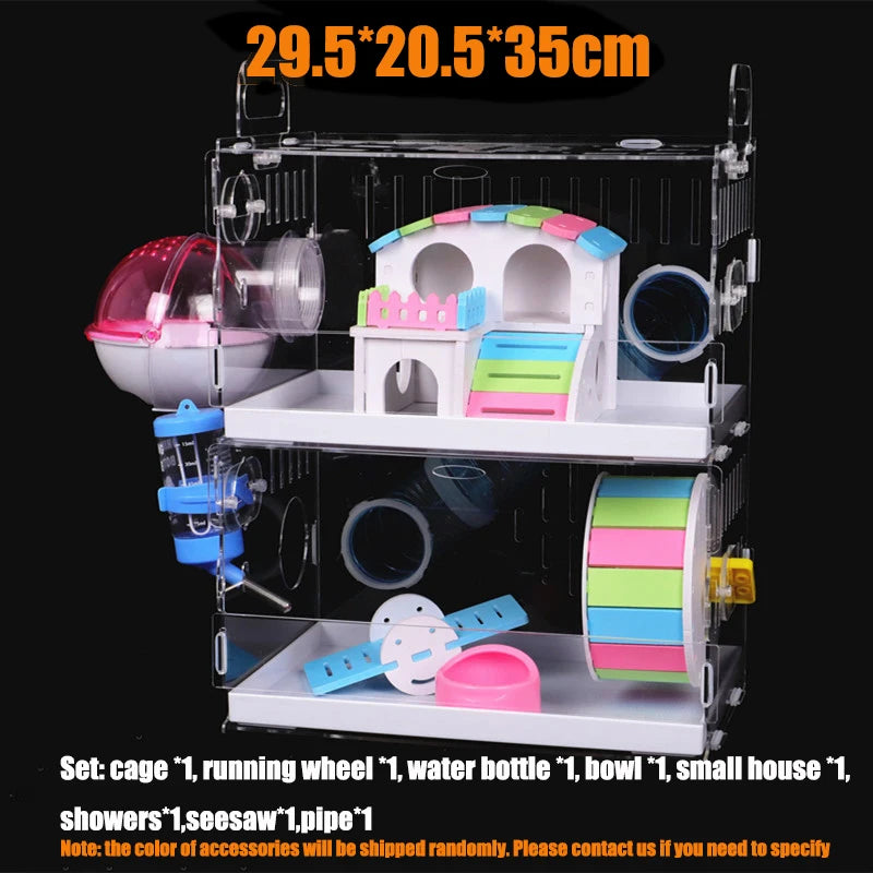 Drawer Type Acrylic Hamster Cage