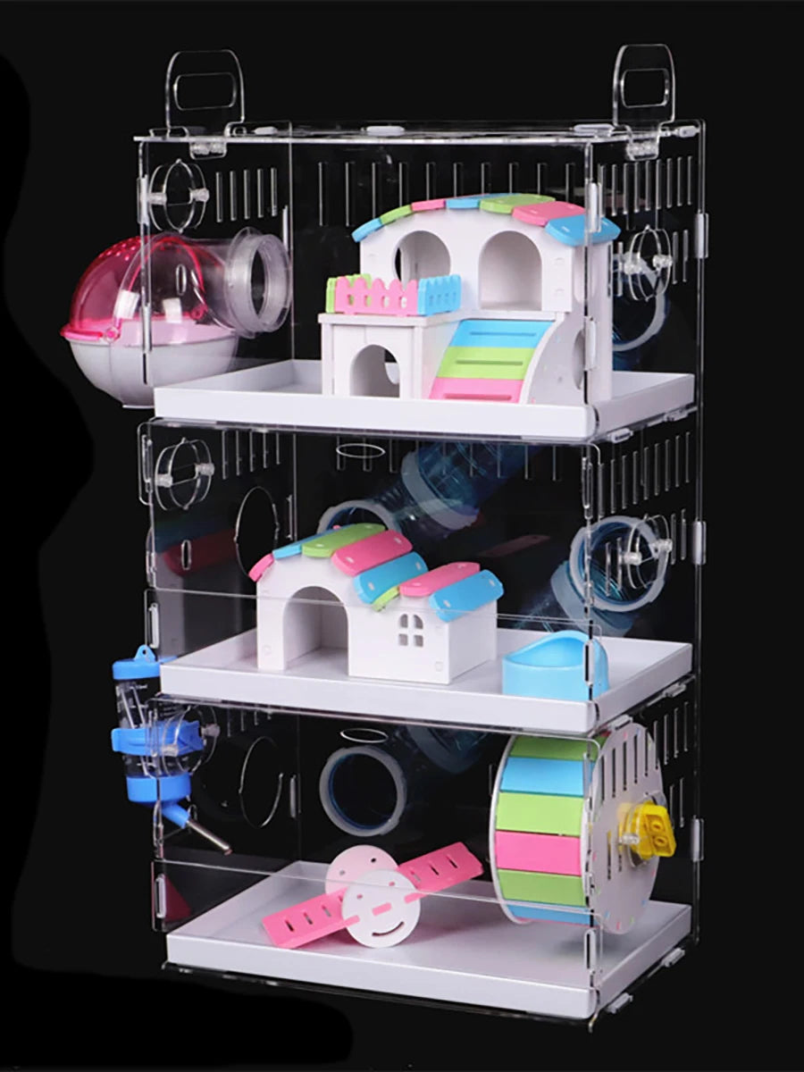 Drawer Type Acrylic Hamster Cage