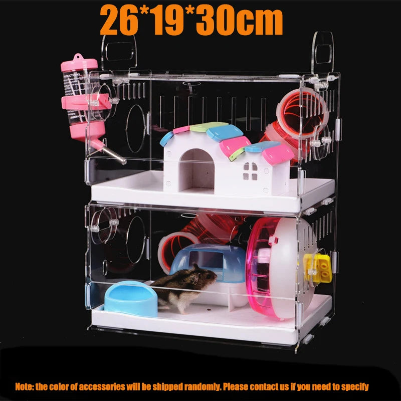 Drawer Type Acrylic Hamster Cage
