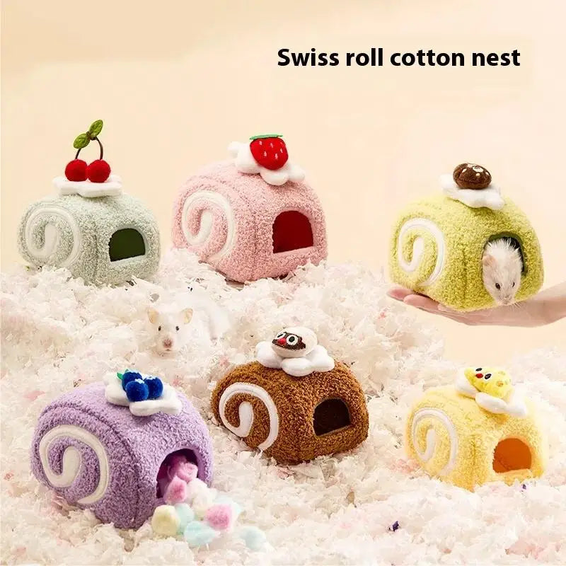 Cute Desserts Cake Plush Hamster House