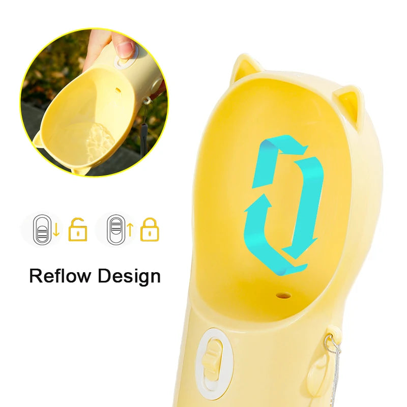 2 in 1 Portable Water Bottle with food container