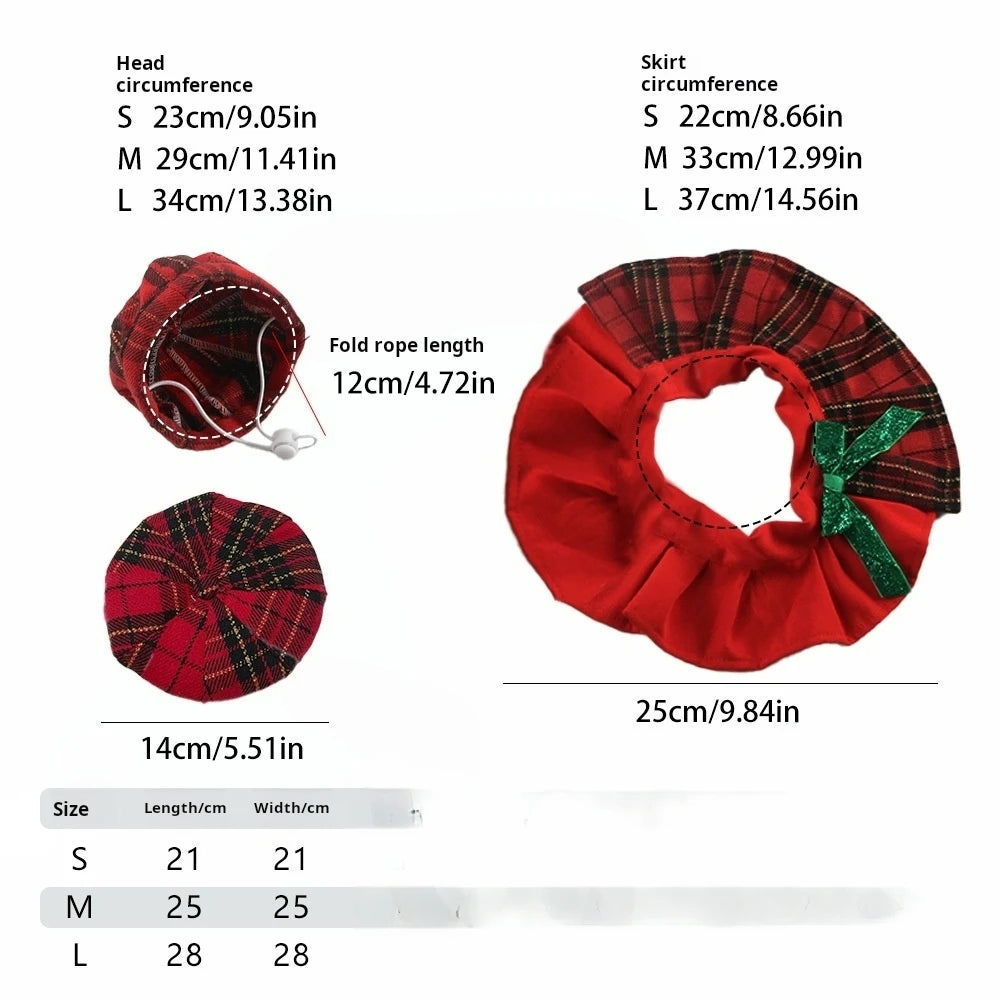 Christmas Cat Collars Hat