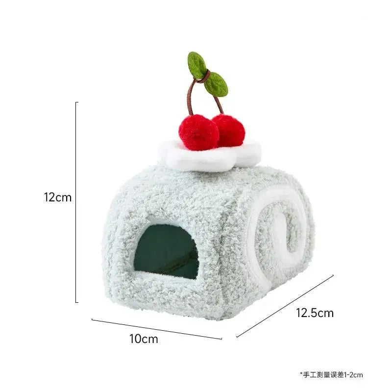 Cute Desserts Cake Plush Hamster House