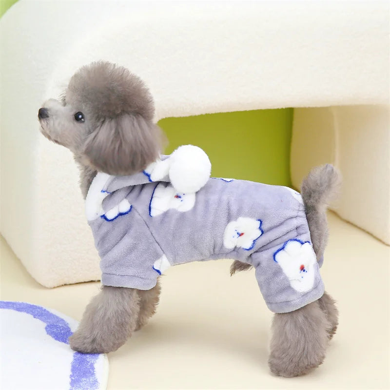 Winter Fleece Pet Dog Jumpsuit