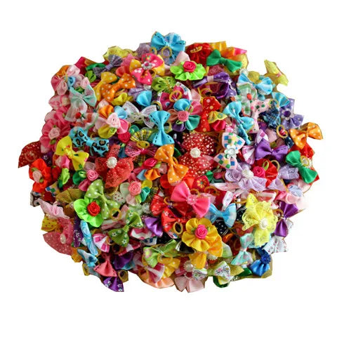 20pcs/lot Pet Dog Cat Hair Bows