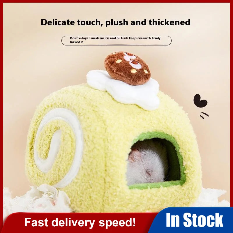 Cute Desserts Cake Plush Hamster House