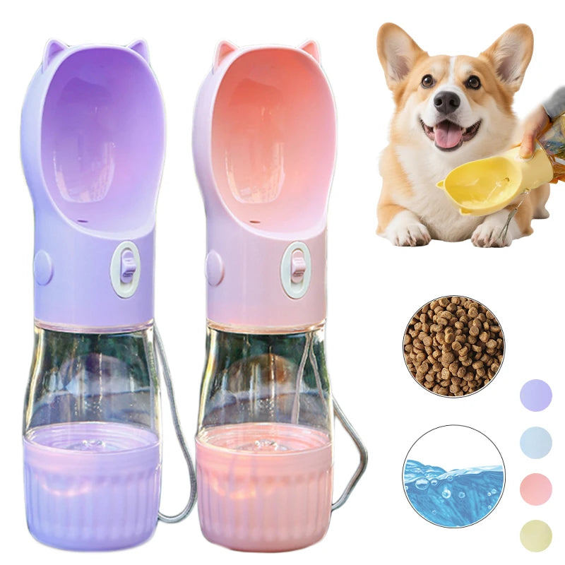 2 in 1 Portable Water Bottle with food container