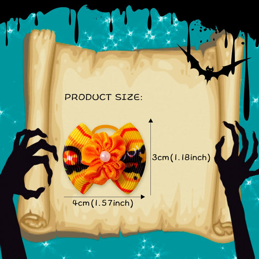 10/20/30PCS Halloween Pet Dog Bows