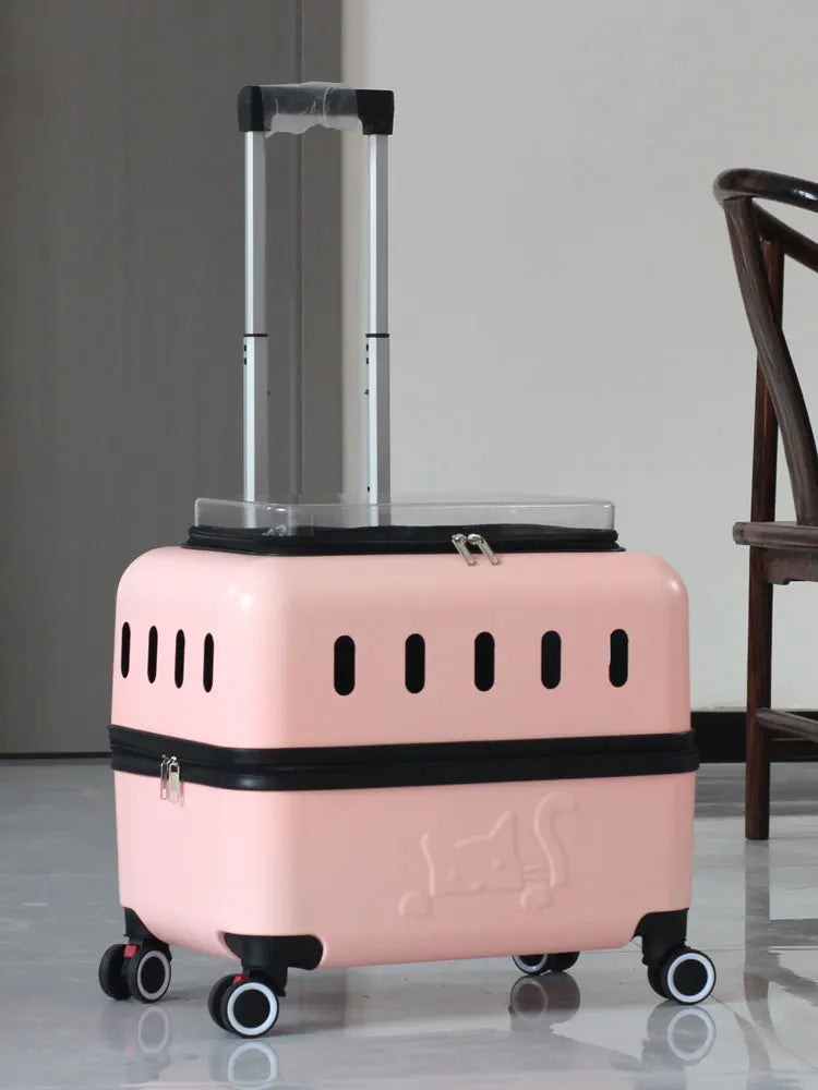 Large Pet Travel Carrier Rolling
