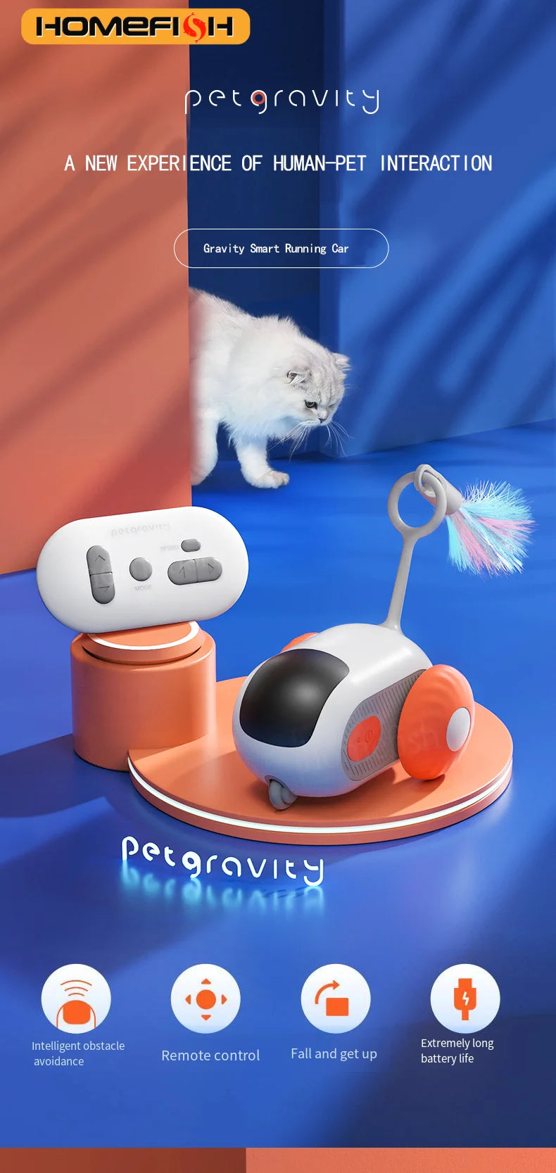 Smart Cat Toy Car for Cats Dogs