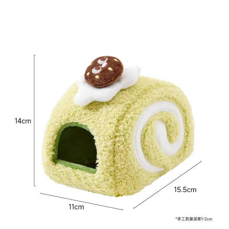 Cute Desserts Cake Plush Hamster House