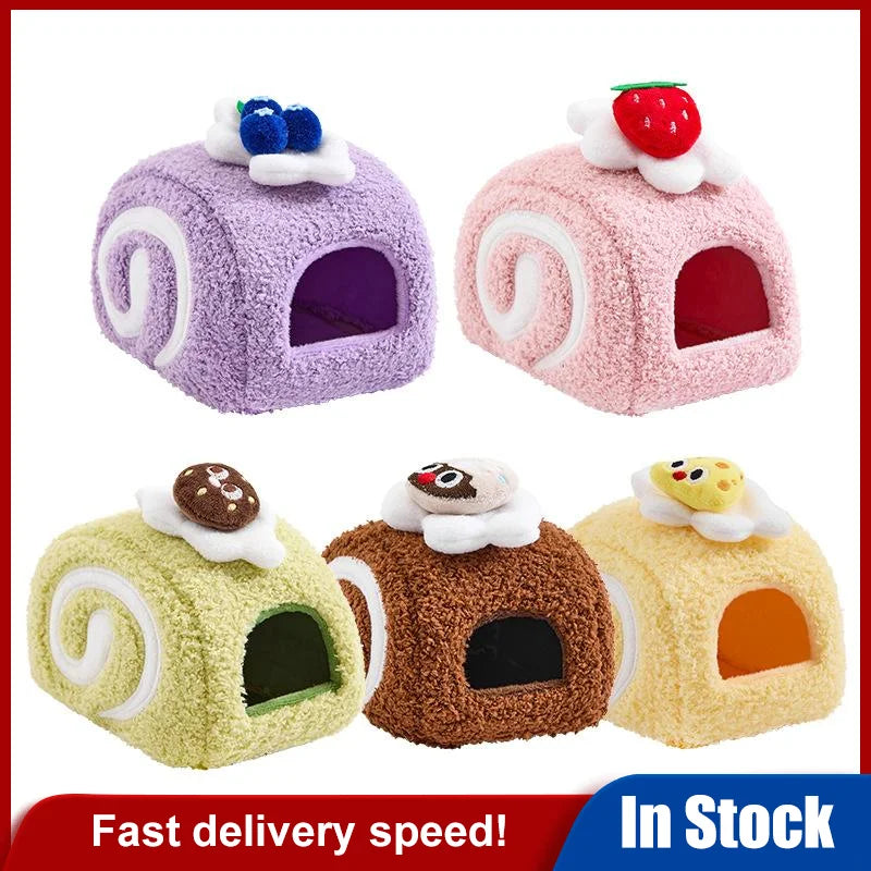 Cute Desserts Cake Plush Hamster House
