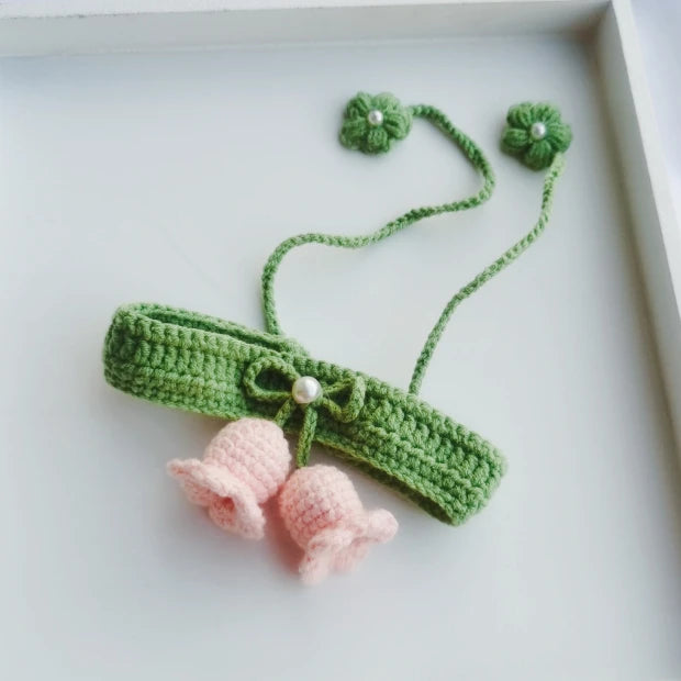 Small Pet Collar Knitted