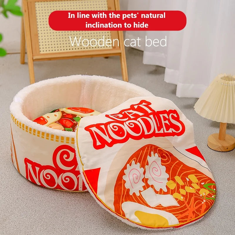 Cartoon Ramen Cat Nest