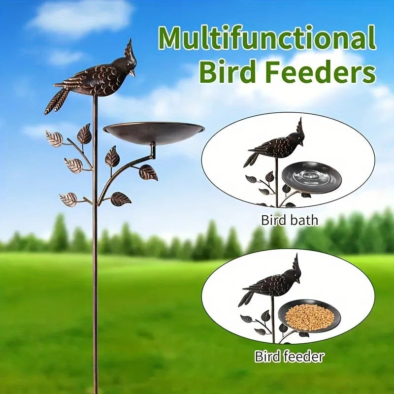 Oriole Bird Feeder Stake
und Feeders, Deep Antique Copper