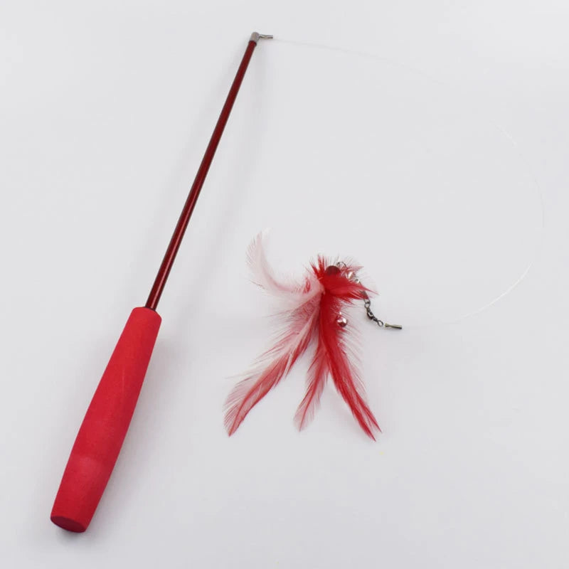 Cat Teaser Wands Three-section Telescopic Wand