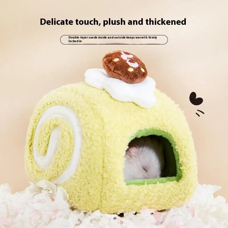 Cute Desserts Cake Plush Hamster House