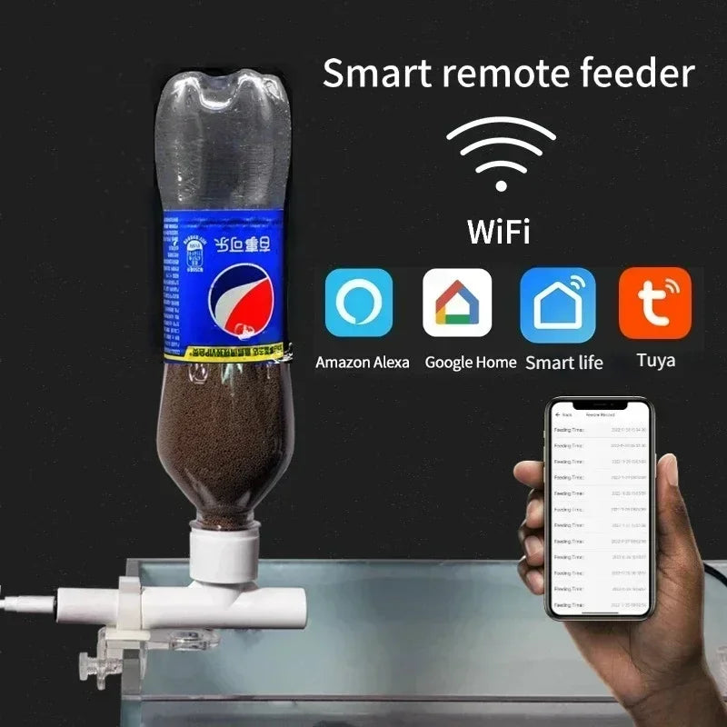 Fish tank feeder Mobile phone remote contro