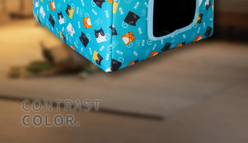 Water-resistant Foldable and Detachable Pet House