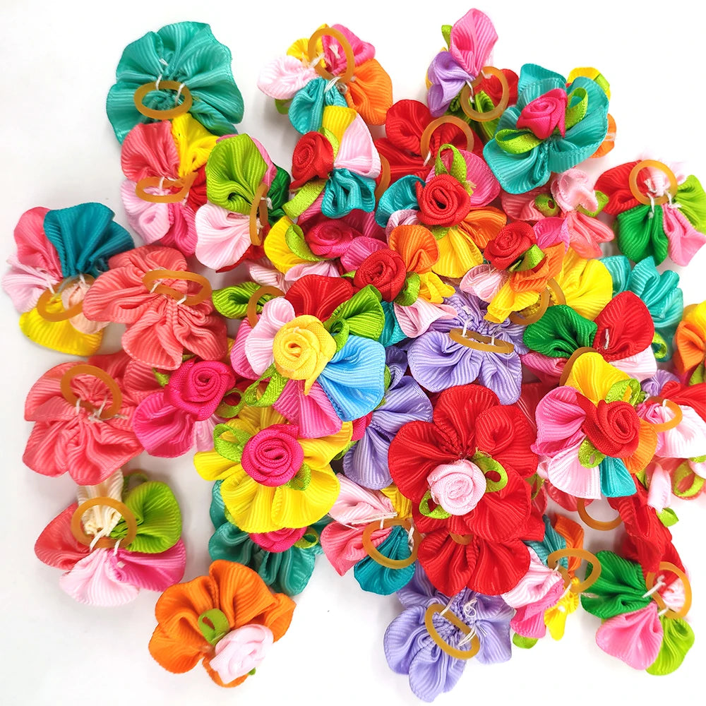 20pcs/lot Pet Dog Cat Hair Bows