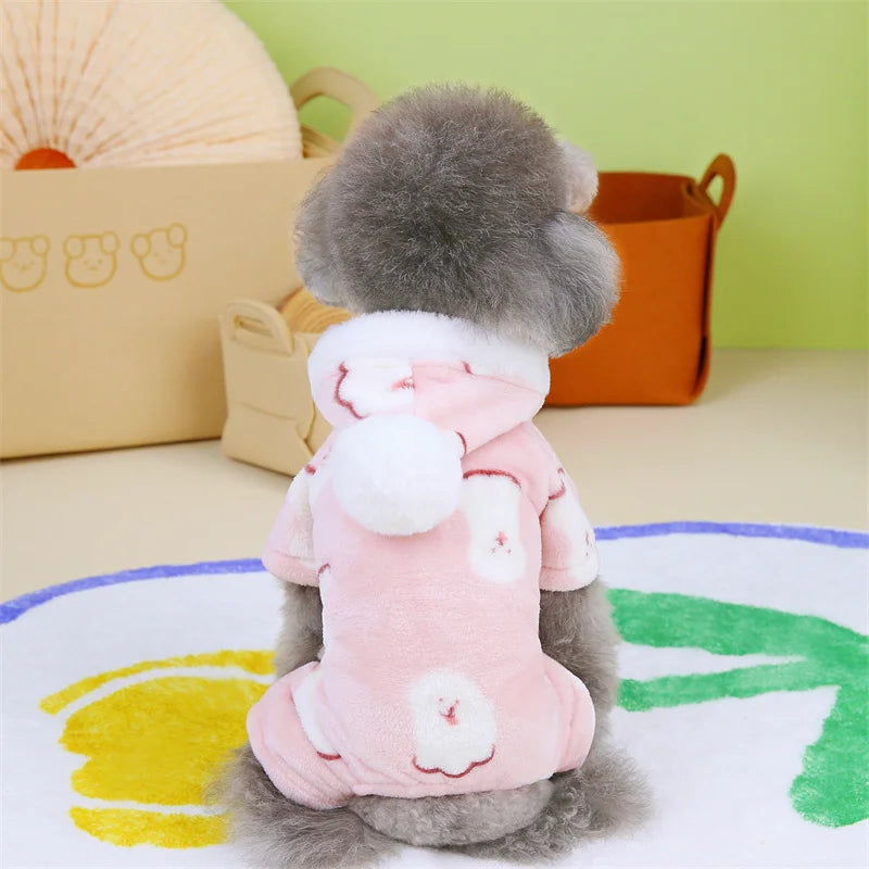 Winter Fleece Pet Dog Jumpsuit