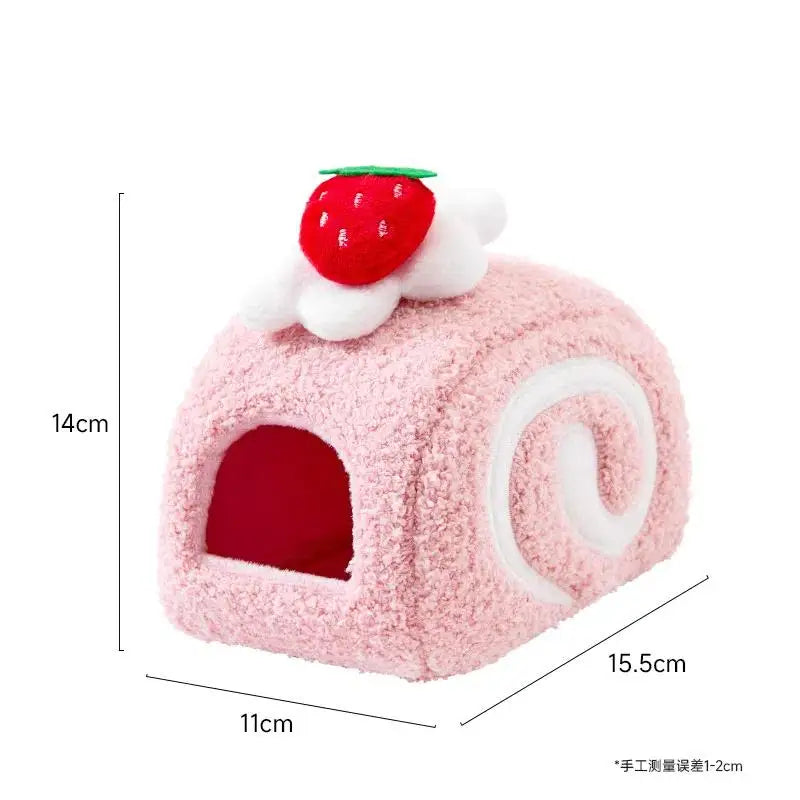 Cute Desserts Cake Plush Hamster House