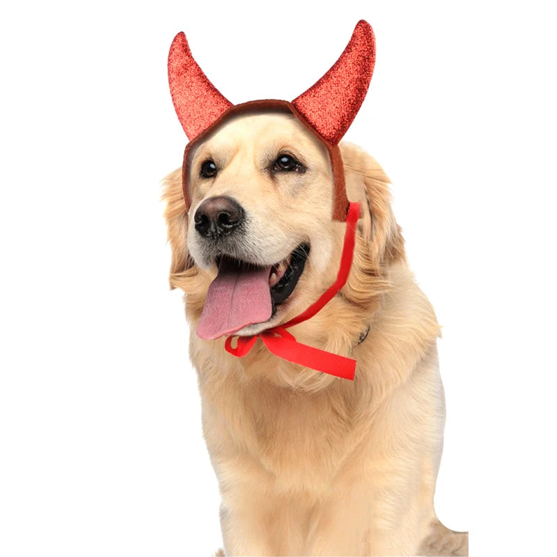 Halloween Ox Horn Headband for Cats