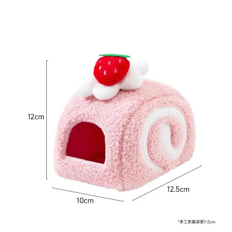 Cute Desserts Cake Plush Hamster House