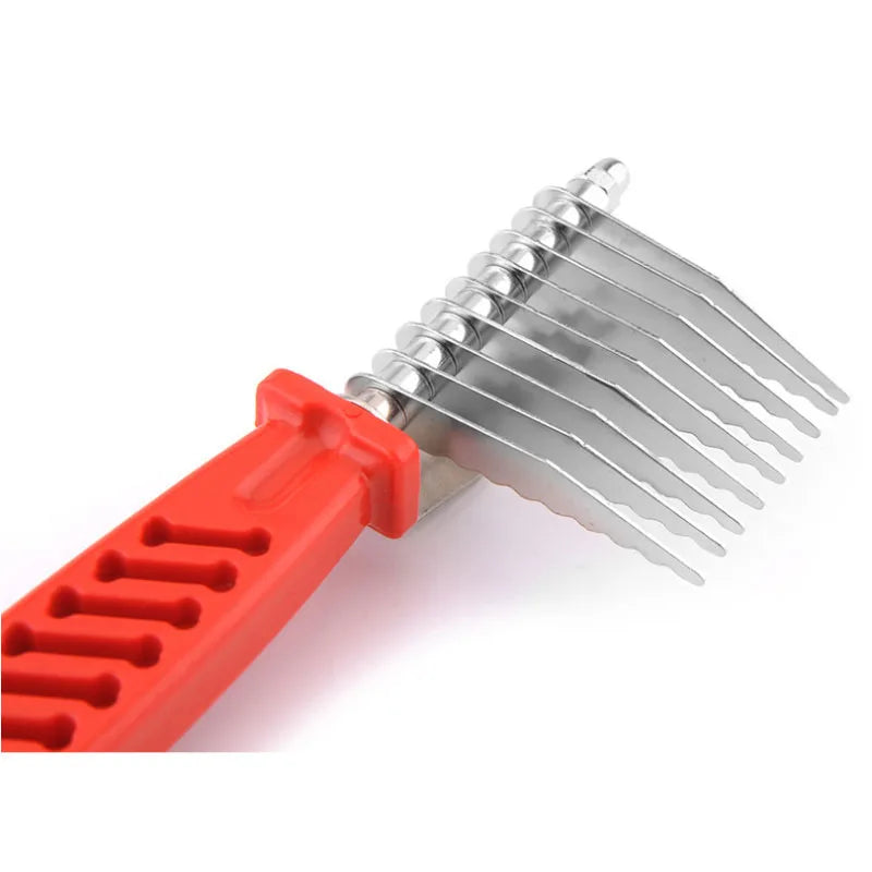 Pet Open Knot Comb Dematting Razor Rake Brush
