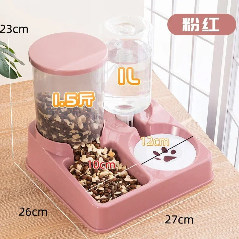 Automatic Cat Feeder Water Dispenser Set,