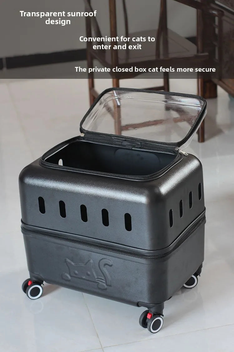 Large Pet Travel Carrier Rolling