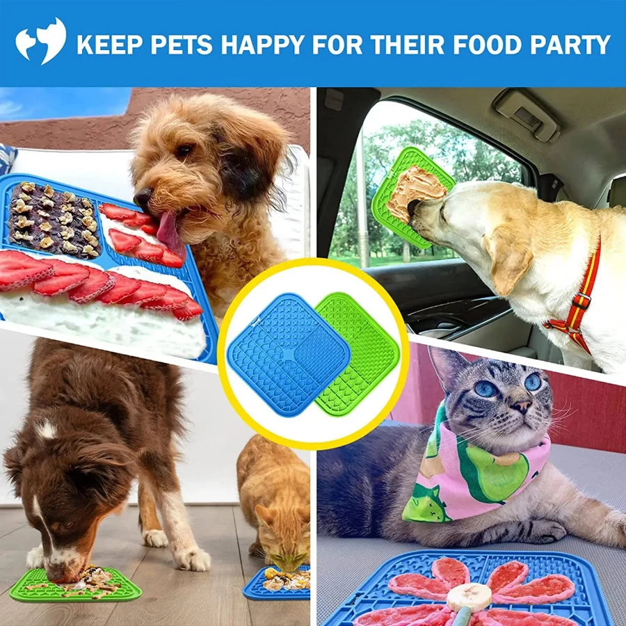 11 Colors Pet Slow Feeding Mat With Spatula