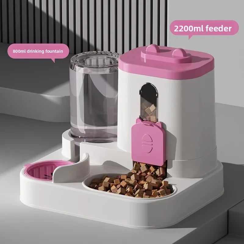 Automatic Cat Feeder Water Dispenser Set,