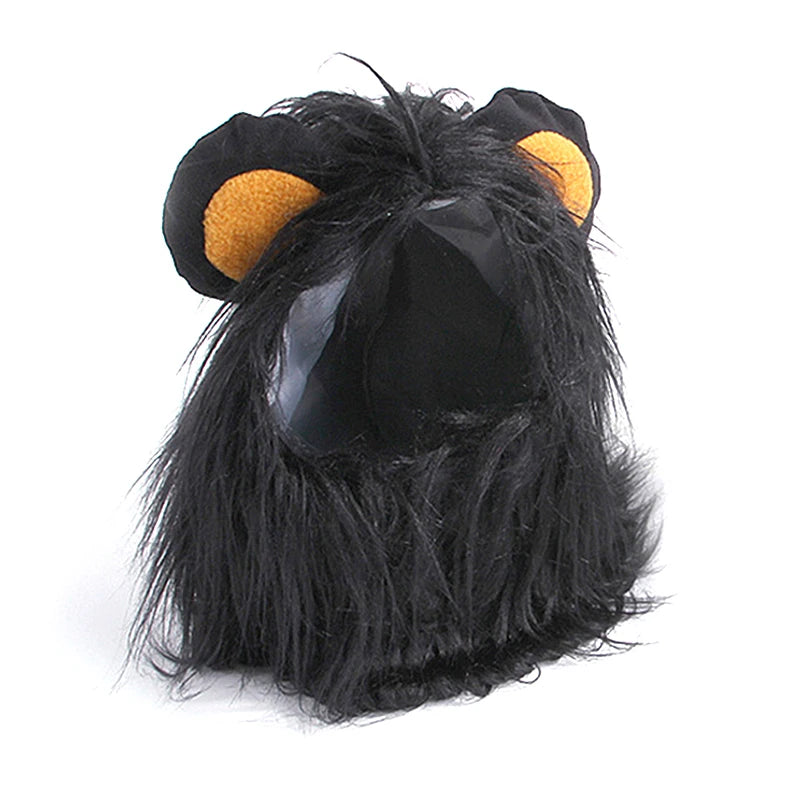 Cat Cosplay Dress Up Pet Hat Lion Mane