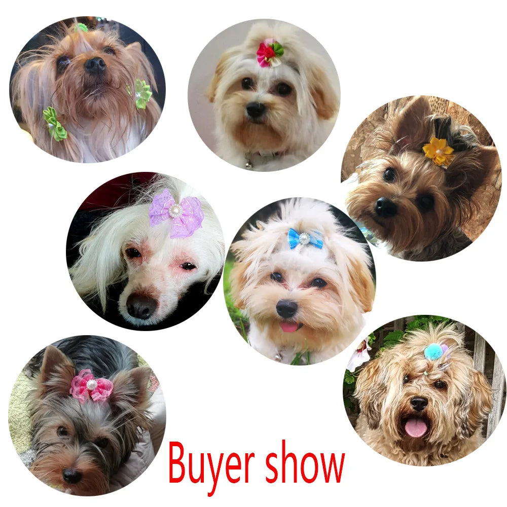 20pcs/lot Pet Dog Cat Hair Bows
