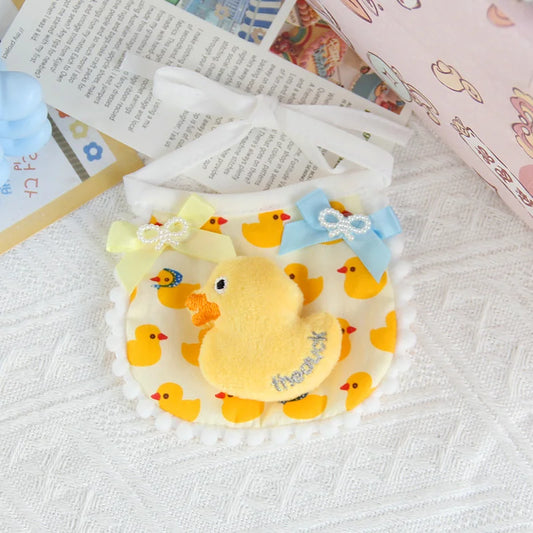 1pc Pet Cat Bib Little Yellow Duck Pet Scarf