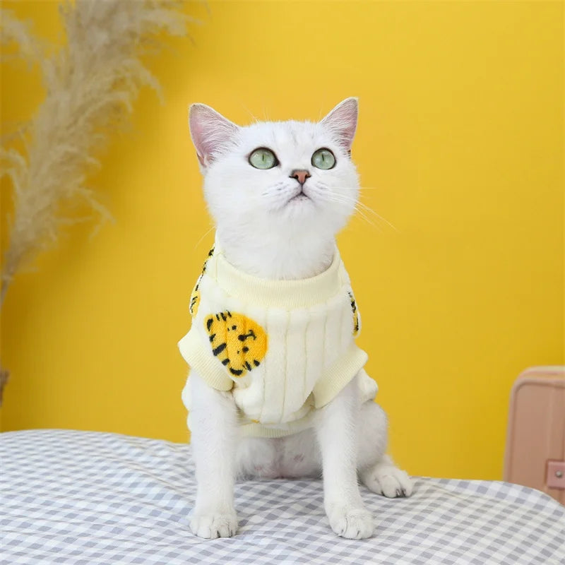 Korean Style Sphynx Cat Sweater with Buckle