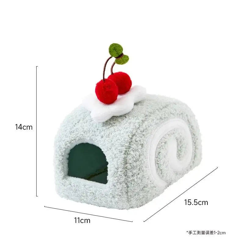 Cute Desserts Cake Plush Hamster House