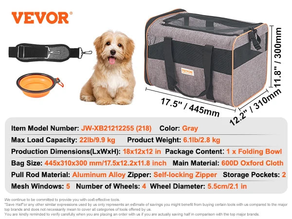 Pet Cat, dog Carrier