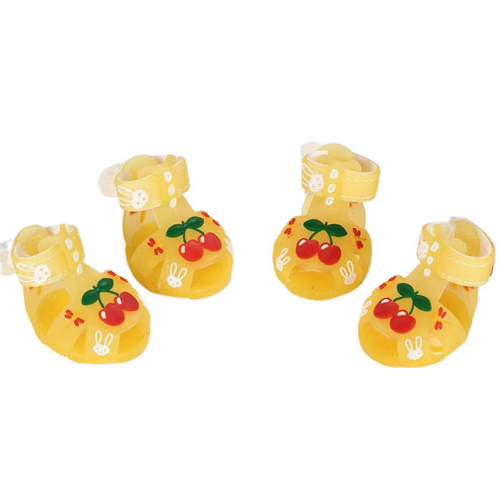 4Pcs/Set Cartoon Dog Summer Jelly Sandals