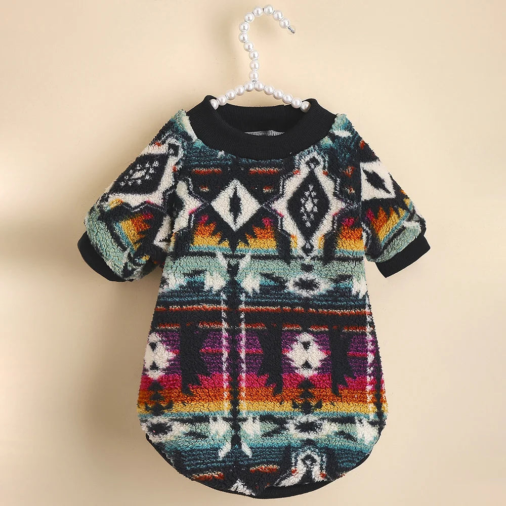 Totems Print Puppy Dog Sweater