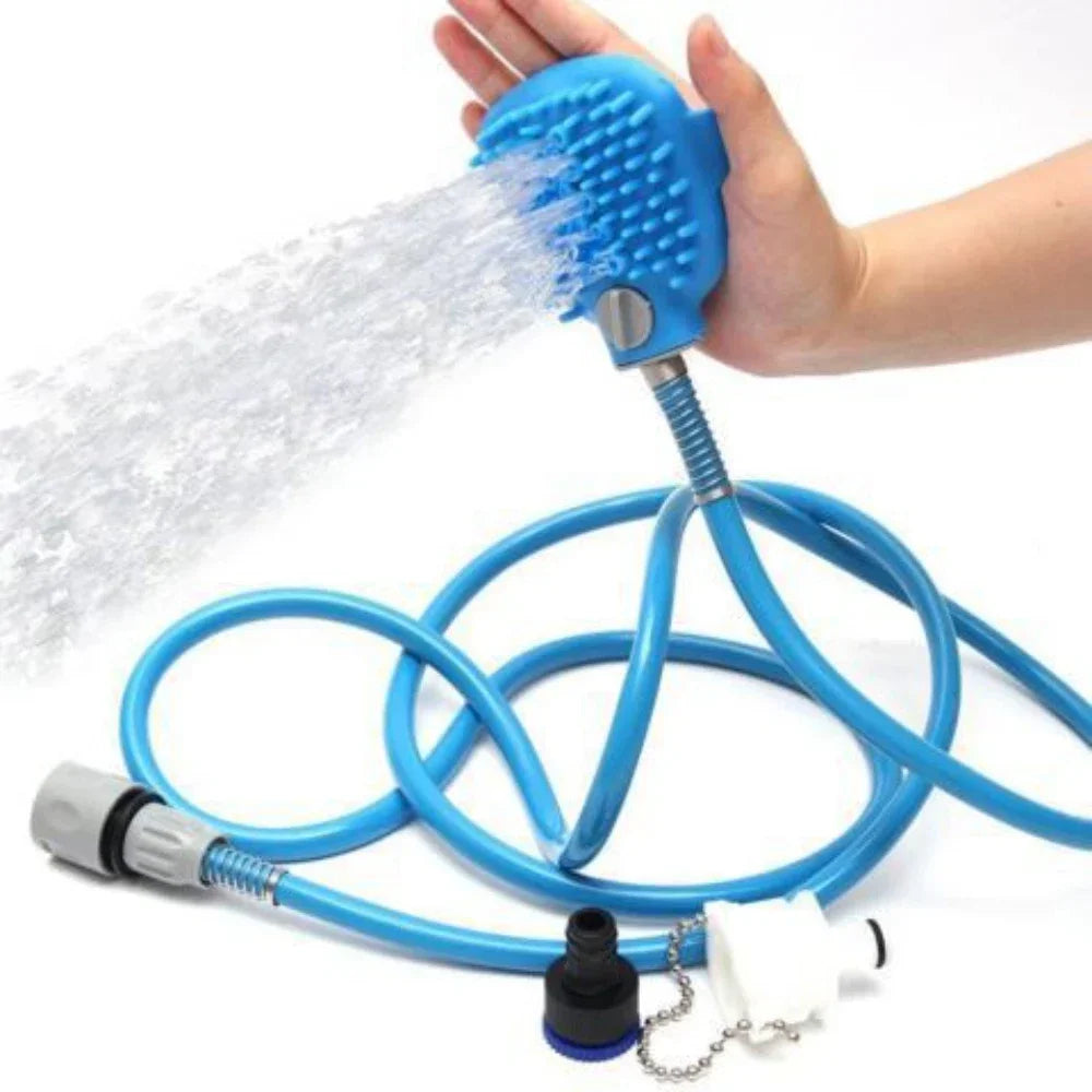 Dog Shower Nozzle Silicone Massage Tool
