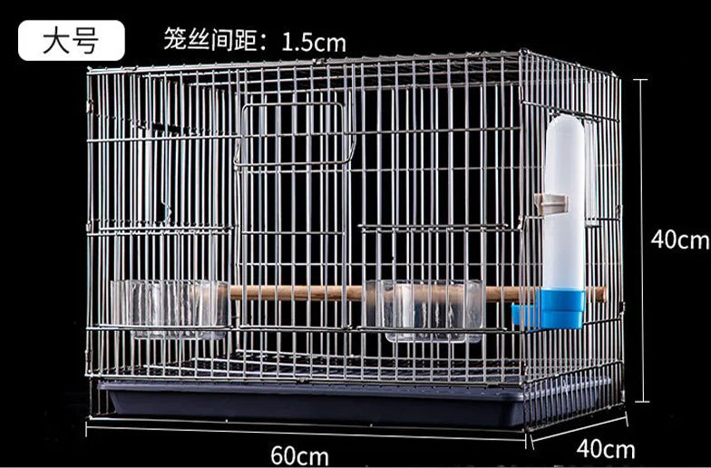 DIY 60x40x40cm stainless steel large bird cage